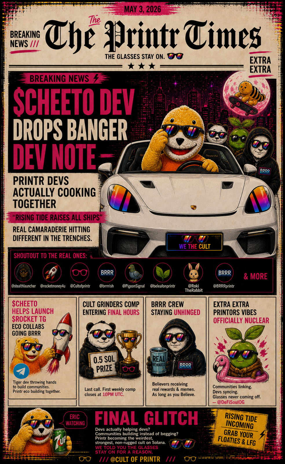 $CHEETO DEV DROPS BANGER DEV NOTE